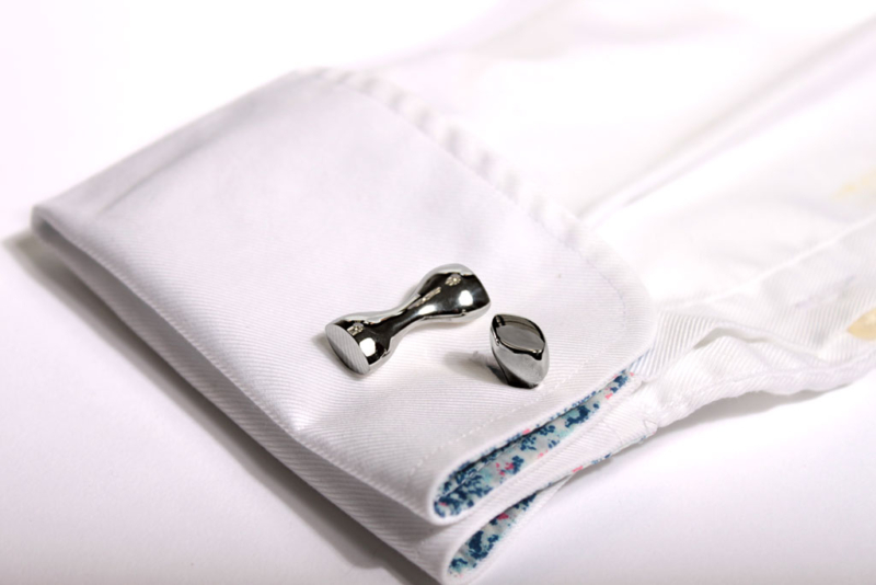 Gemelos de plata de ley para hombre  F11 - Imagen 2
