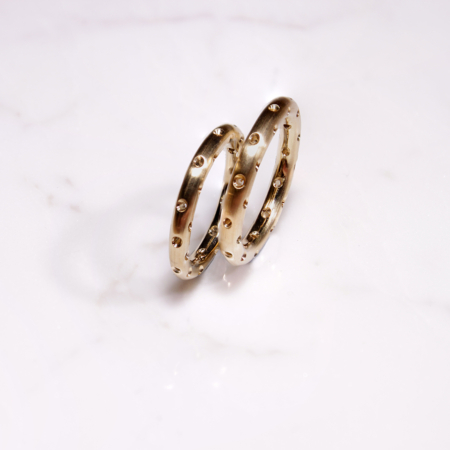 Alianzas de boda de oro 18k be-go3