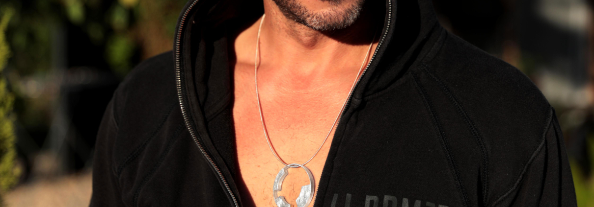 joyeria para hombre, colgante de plata