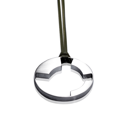Silver pendant for man 4Corners