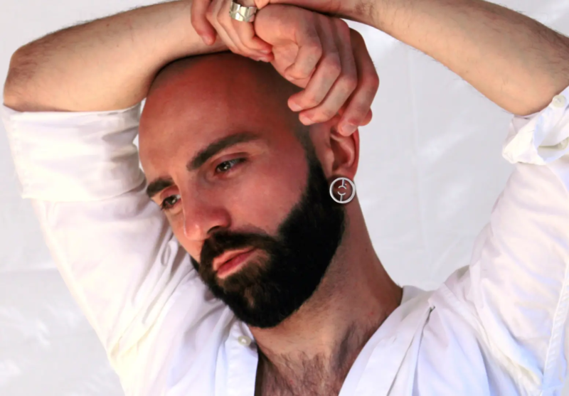 silver earring for man