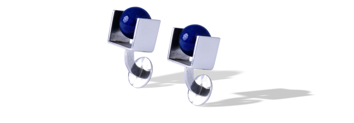 Sterling silver cufflinks for man withe background