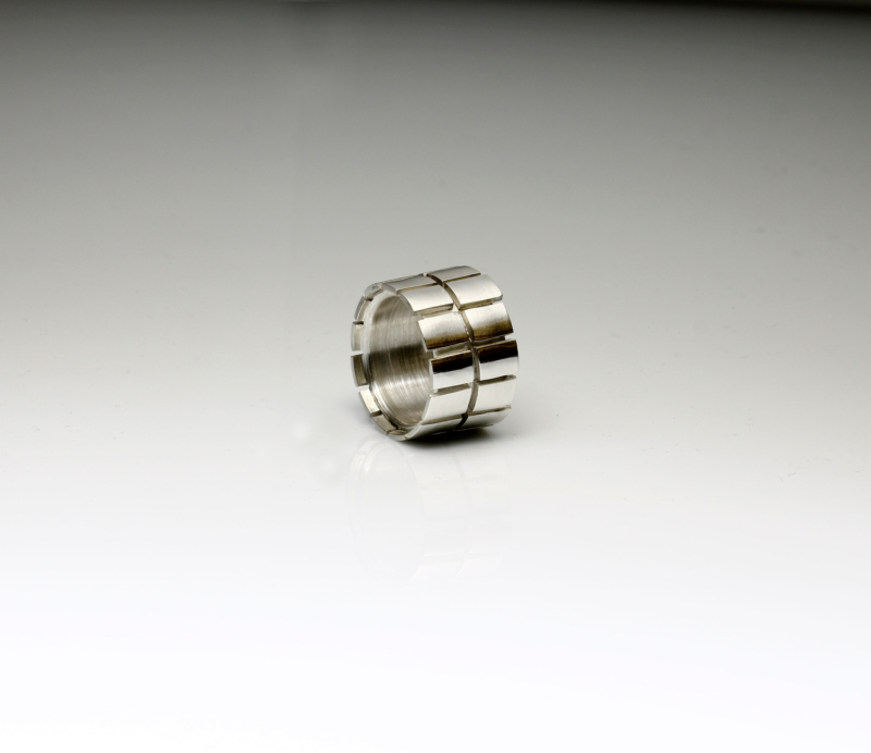 sterling silver ring for man white background