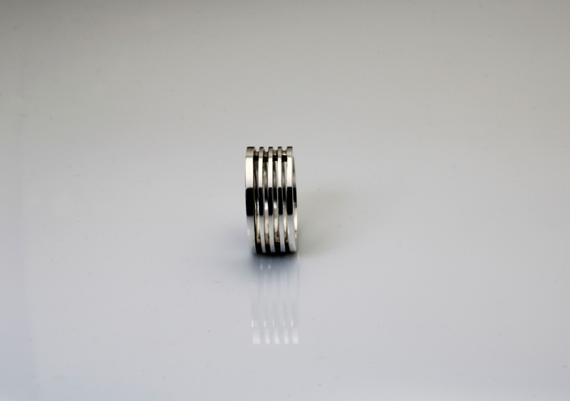 Anillo de plata hula hoop - Imagen 2